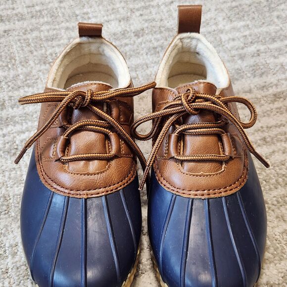 JBU by Jambu women's Glenda waterproof duck boot low top brown blue size 7 - Picture 4 of 10